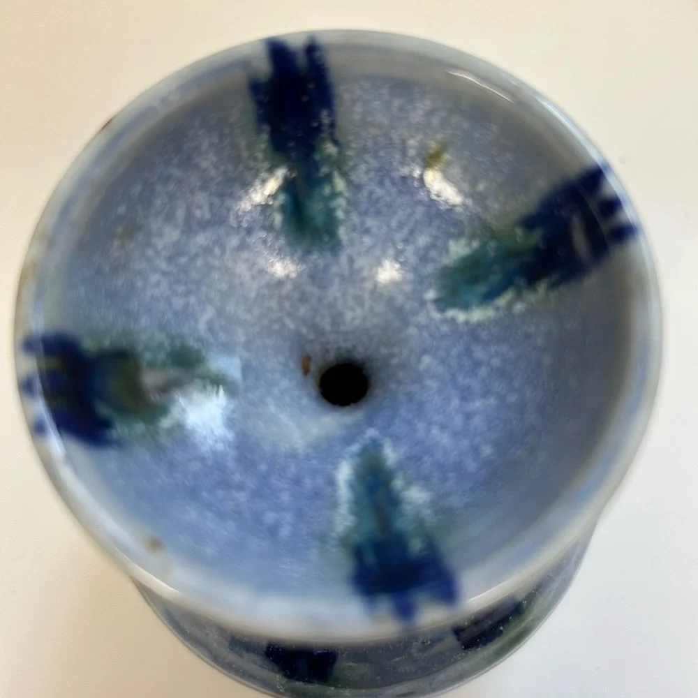 Folsom Pottery Clouds Bud Vase, 1982/ Blue